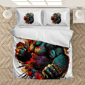 Discover Boxer Pet Gorilla Boxer Splash Graffiti Graphic Zip Bedding Sets