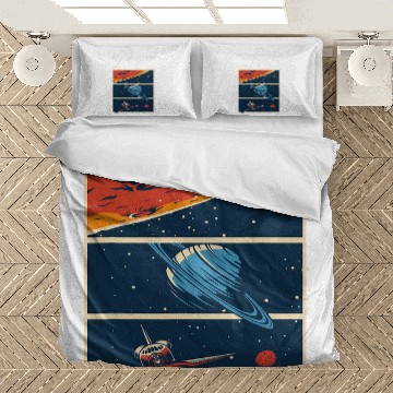 Discover NASA vintages Retro Space Shuttle Astronaut Explorer Science Bedding Sets