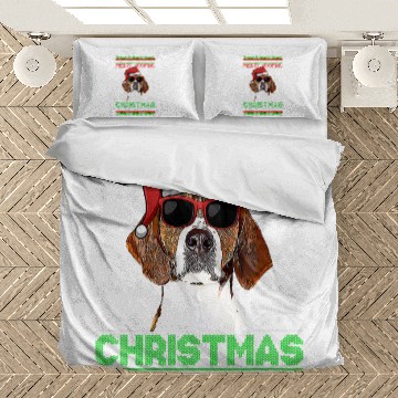 Discover Foxhound Pet Dog Funny Merry Woofing Christmas Baseball Tees Bedding Sets