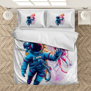 Discover Space Astronaut Spaceman Jellyfish Astronomy Galaxy 1 Zip Bedding Sets