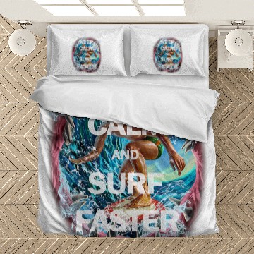Discover Shark Pet Keep Calm and Surf Faster Shark Attack Bedding Sets