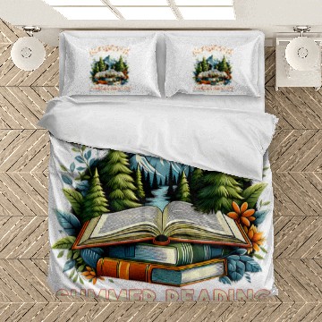 Discover Book Fun Adventure Begins At Your Library Reading Book Summer Bedding Sets