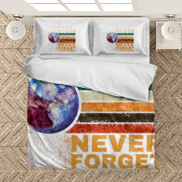 Discover Astronaut Job Pluto Never Forget Watercolor Retro Style Space Science Bedding Sets