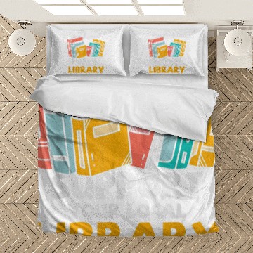 Discover Book Fun Nerds Support Your Local Library Librarian Reading 0 Bedding Sets