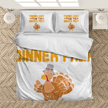 Discover Running Away Dinner Prep Turkey Trot Running Thanksgiving Bedding Sets