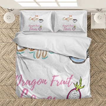 Discover Coffee Fun Half Coffee Half Dragon Fruit Lover Bedding Sets