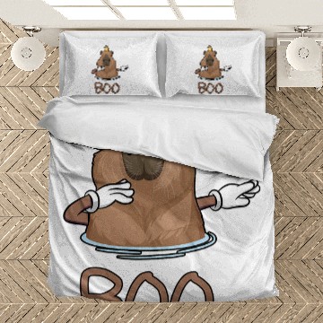 Discover Funny Boo Dubbing capybaras Halloween Costume Bedding Sets