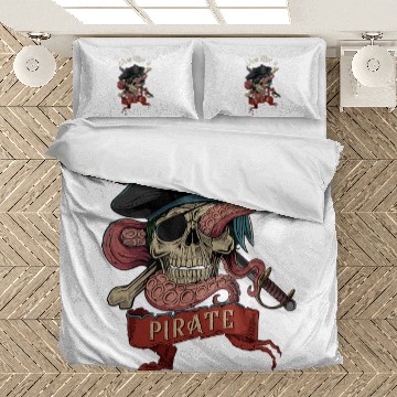 Discover Live Like A Pirate 2creepy skull and tentacles C Bedding Sets