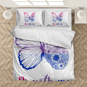 Discover LGBTQ Butterfly Be With Me Bi Pride Bisexual Pride LGBT Baseball Tees Bedding Sets