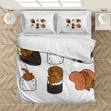 Discover Goldendoodle And Sushi Dog Bedding Sets