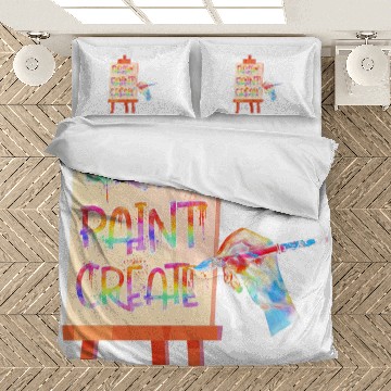 Discover Draw Paint Create Artist Funny Art Teacher Bedding Sets