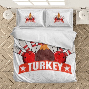 Discover Turkey Hunters Funny Bowling Player Bowler Graphic Bedding Sets