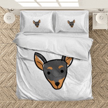Discover Peace Love Miniature Pinscher Dog Breed Baseball Tees Bedding Sets