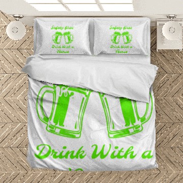 Discover Safety First Drink With A nurses Beer Lovers St Patricks Day Bedding Sets