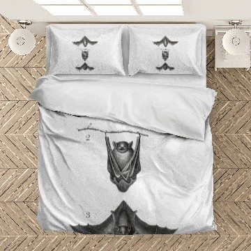 Discover Retro vintages Horror Movie Bat Illustration Baseball Tees Bedding Sets