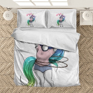 Discover Unicorns Hula Hoop Dancer Hulacorn Dancing Gymnastics Pun Baseball Tees Bedding Sets