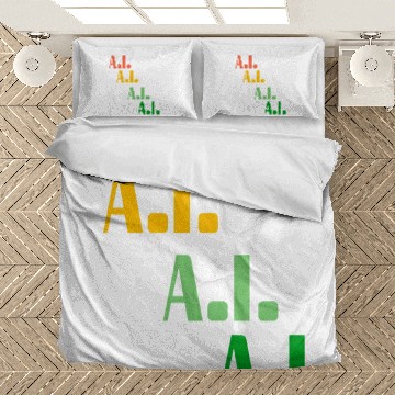 Discover Smilemoretees Fun Colorful Artificial Intelligence AI Art Bedding Sets