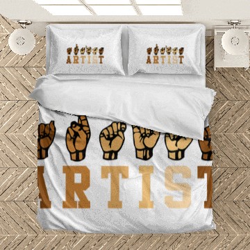 Discover Proud Artist ASL Sign Language Design Bedding Sets