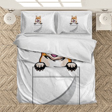 Discover Dog Shiba Inu In A Pocket Bedding Sets