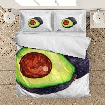 Discover Watercolor Avocado Illustration Guacamole Bedding Sets