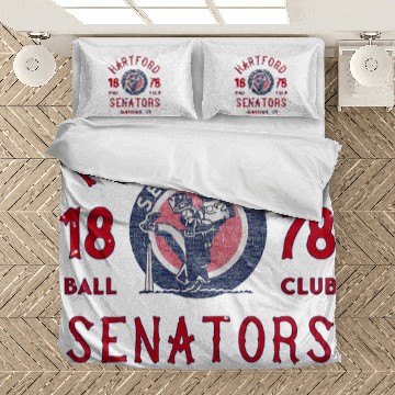 Discover vintages Hartford Connecticut Senators Baseball Team Bedding Sets