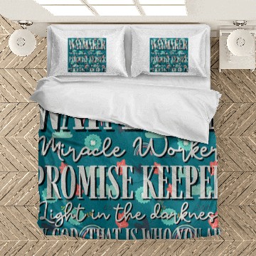 Discover Kids Kids Waymaker Miracle Worker Rainbow Christian 5 Baseball Tees Bedding Sets