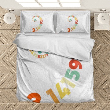 Discover Retro Pi Spiral Math Teacher National Pi Day Men Women Bedding Sets