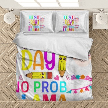 Discover Test Day No Probllama Llama Teacher Testing Day 7 Bedding Sets