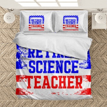 Discover Retired Science Teacher Certified School Retirement Baseball Tees Bedding Sets