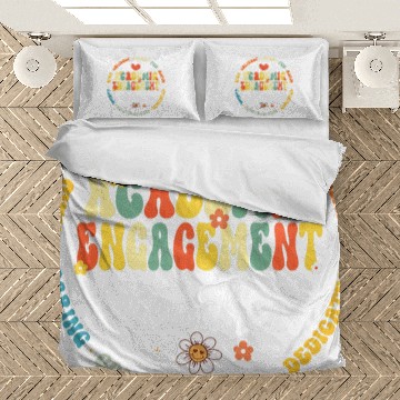 Discover Groovy Academic Engagement Teacher Squad 3 Baseball Tees Bedding Sets