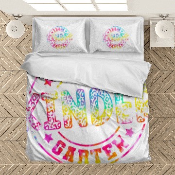 Discover team kindergarten leopard tie dye teacher student kids s Bedding Sets