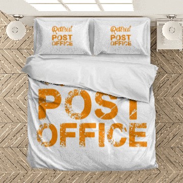 Discover Retired From Post Office Funny Retired Postal Worker Gift Bedding Sets