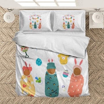 Discover Snuggle Bunny Delivery Crew Happy Easter Day LD nurses Bedding Sets