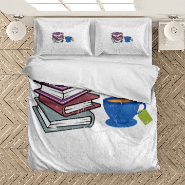 Discover Drink Tea Read Books Happy Bookworm Book Reading Bedding Sets