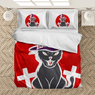 Discover Halloween Scary black cats Blood Moon 1 Bedding Sets