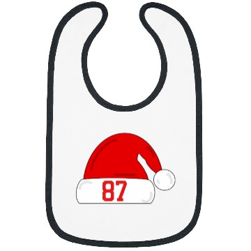 Discover Tayl0r Swift Travis Kelce Christmas Game Santa Hat Bibs