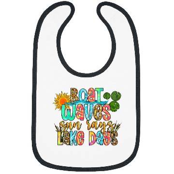 Discover Boat Waves Sun Rays Aint Nothing Like Lake Days Retro Sun Bibs