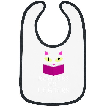 Discover Cute Kitty Cat Face Readers Are Leaders Bibs