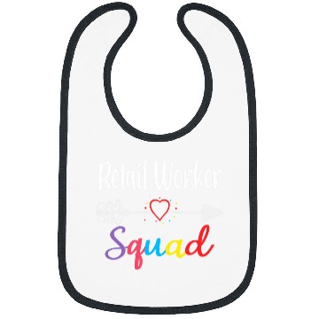 Discover Retail Worker Squad Funny Back To School Teacher supplies Bibs