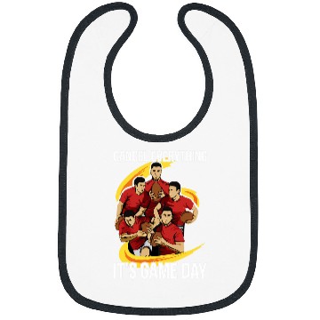 Discover Cancel everything its game day Design for a Rugby Player Bibs