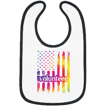 Discover Volunteer US Flag Voluntary Worker Volunteering Bibs