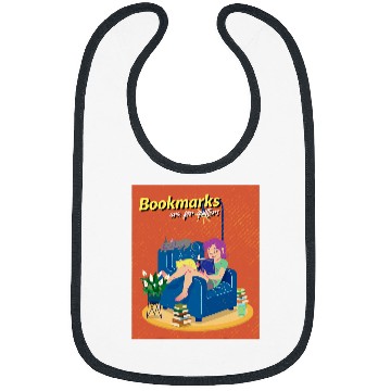Discover Bookmarks Are For Quitters Funny Book Lover Librarians 2 Bibs