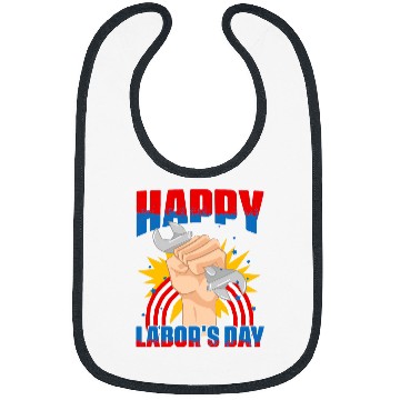 Discover Worker Patriotic Laborer Happy Labor Day Bibs