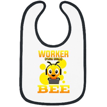Discover Worker From homes Bee Honeycomb Insect Flowers Computer IT Bibs