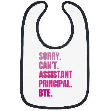 Discover Sorry Cant Assistant Principal Bye Retro School Worker 1 Bibs