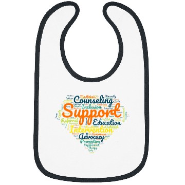 Discover School Social Worker Shape cloud Design Bibs