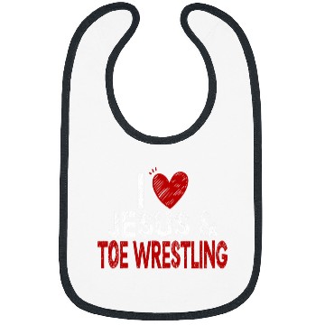 Discover TOE WRESTLING JESUS CHRIS I LOVE JESUS TOE Bibs