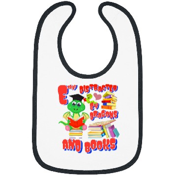 Discover Easily Distracted By Dragons And Books Nerd Bibs