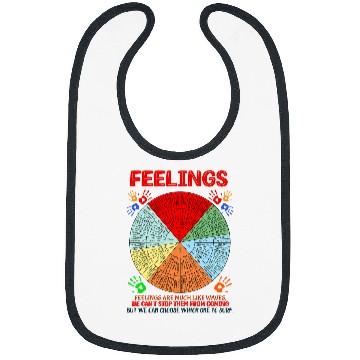 Discover school Counselor School Social Worker Feeling Wheel Bibs