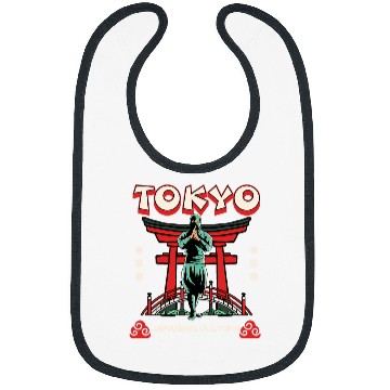 Discover Tokyo Japan Culture Green Karate Ninja Martial Arts Warrior Bibs